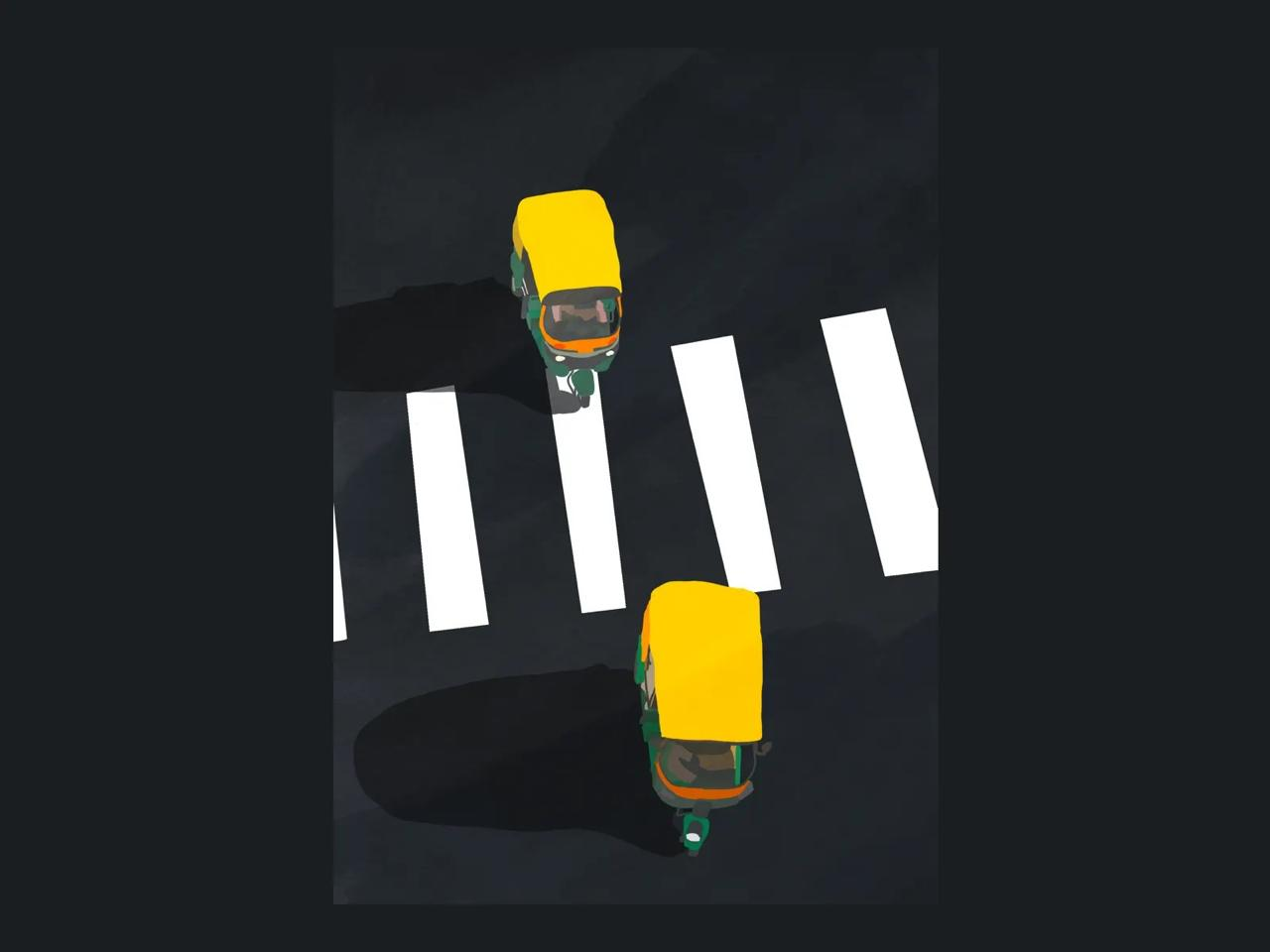 An auto-rickshaw driver with his auto in one of ECTO India's trial cities